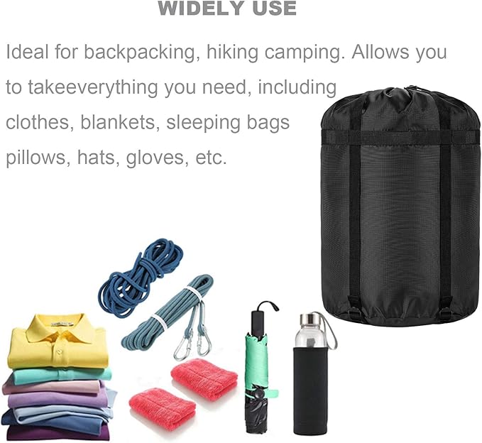 Compression Stuff Sack, 24L/36L/46L Sleeping Bags Storage Stuff Sack Organizer Waterproof Camping Hiking Backpacking Bag for Travel - Great Sleeping Bags Clothes Camping