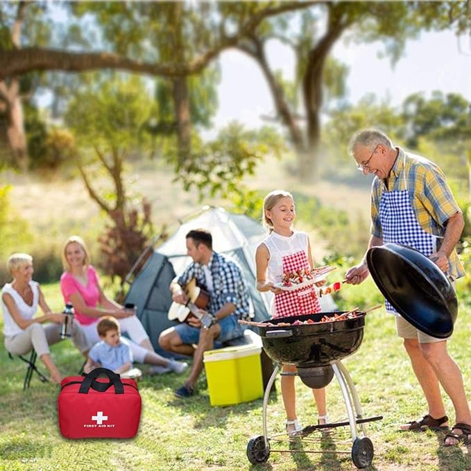 AOUTACC 3 Pack Nylon First Aid Empty Kit,Compact and Lightweight First Aid Bag for Emergency at Home, Office, Car, Outdoors, Boat, Camping, Hiking(Bag Only)