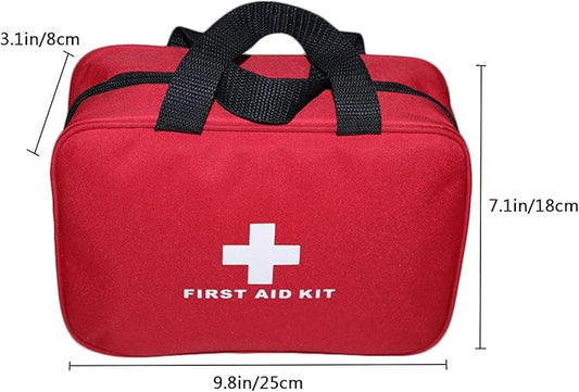 AOUTACC Nylon First Aid Empty Kit,Compact Waterproof and Lightweight First Aid Bag with Zippered for Emergency at Home, Office, Car, Outdoors, Boat, Camping, Hiking(Bag Only)