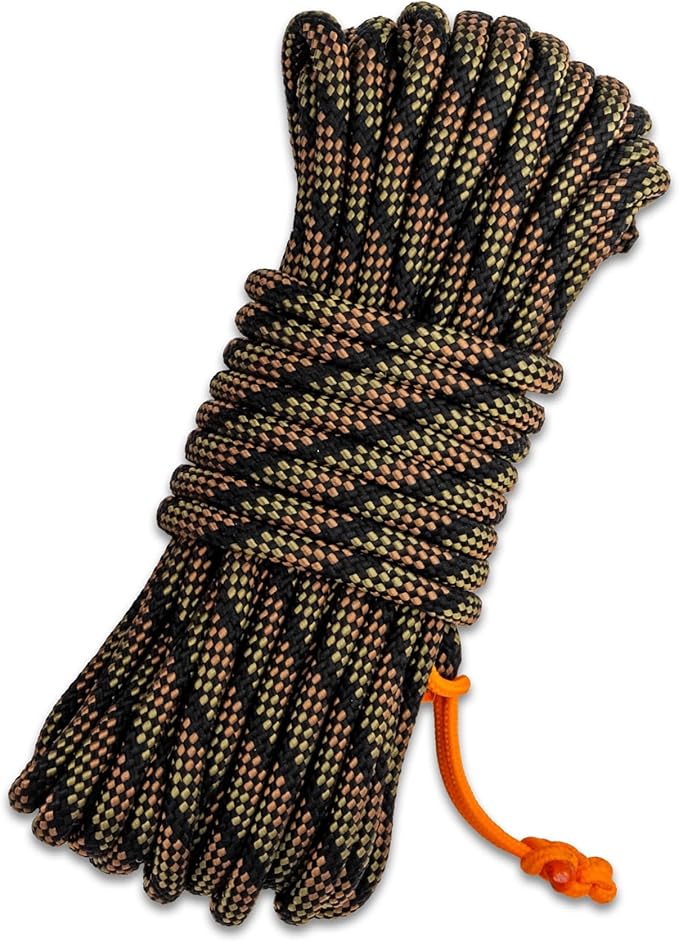 TITAN Survival Patented Paracord 550 - 25ft, 100ft, 500ft & Color Options - 620LB Strength Survival Paracord Military Spec with 3 Strands - Heavy Duty Hank Cord for Camping & Outdoors with Firestarter