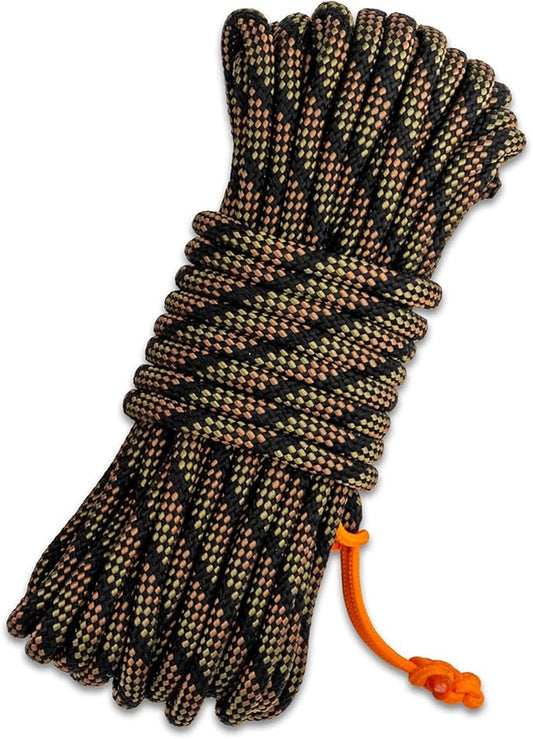 TITAN Survival Patented Paracord 550 - 25ft, 100ft, 500ft & Color Options - 620LB Strength Survival Paracord Military Spec with 3 Strands - Heavy Duty Hank Cord for Camping & Outdoors with Firestarter