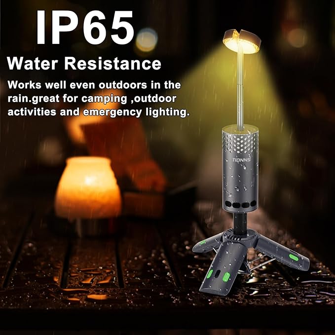 Camping Light Telescopic, Rechargeable Collapsible Camping Lanterns with Stand, 10000mAh Magnetic Waterproof Camping Lamp, Outdoor Light for Emergency, Cool Camping Must Haves (Gray)