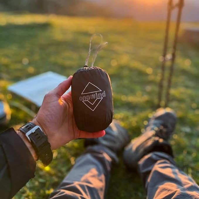 onewind Ultralight Camping Pillow, Soft Inflatable Pillow Compressible Ergonomic Neck Air Pillow with Removable Elastic Cord for for Hammock Tent Sleeping Pad Attachment, Gery