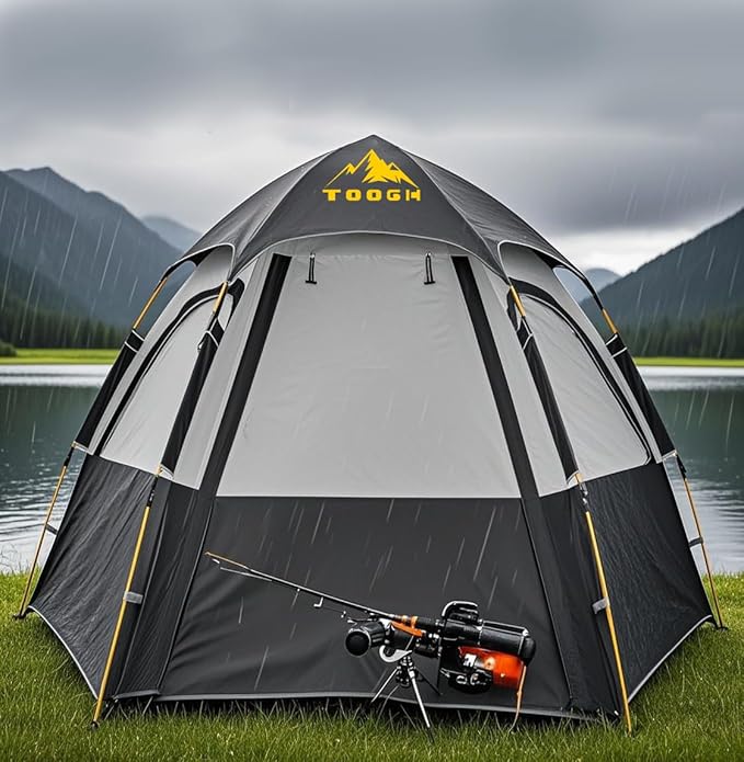Camping Tent with Instant Setup, 2/3 Person Weatherproof Tent Easy Quick Set Up in 60 Seconds with Rainfly Backpack Tent for Family Camping & Hiking, Upgraded Ventilation,Center Height 66-inch