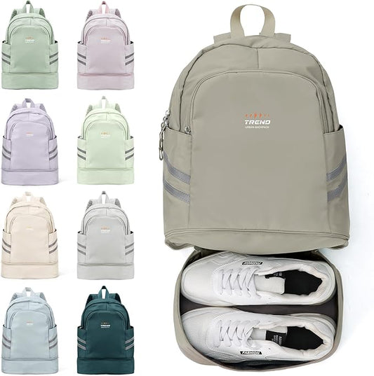 coofay Small Gym Backpack For Women Waterproof Backpack With Shoe Compartment Lightweight Travel Backpack Workout Sports Backpack Small Gym Bag