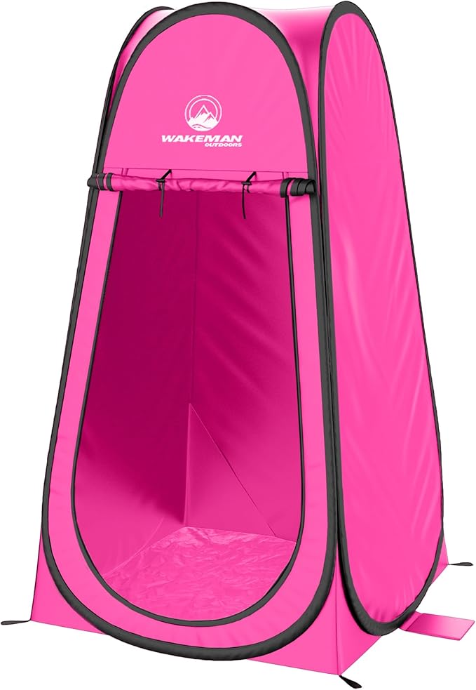 Pop Up Pod - Privacy Shower Tent, Dressing Room, or Portable Toilet Stall with Carry Bag for Camping, Beach, or Tailgate by Wakeman Outdoors