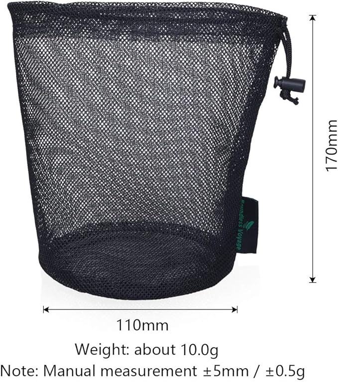 5pcs Durable Drawstring Net Bag Storage Ditty Bag M