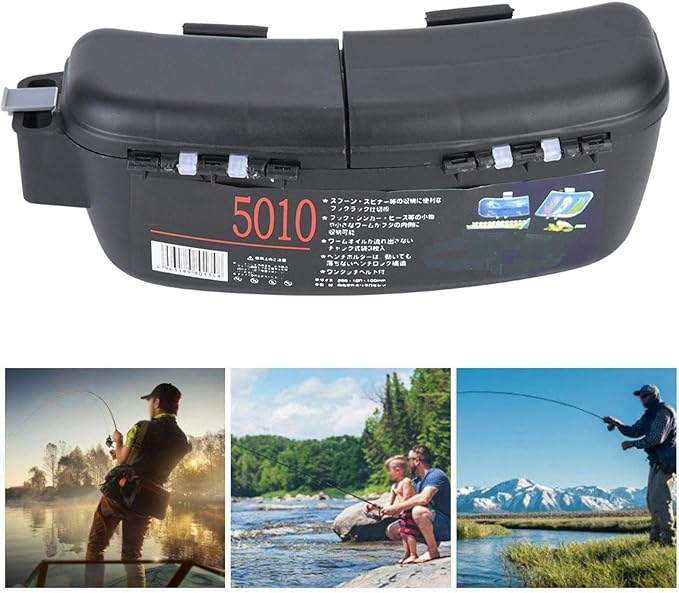 Niiyen Fishing Waist Bag, Portable Multi-Functional Fishing Tackle Organizer Box Waist Bag, for Lures Baits Hook, Fishing Bait Waist Fishing Bait Waist Box, Fishing Gear