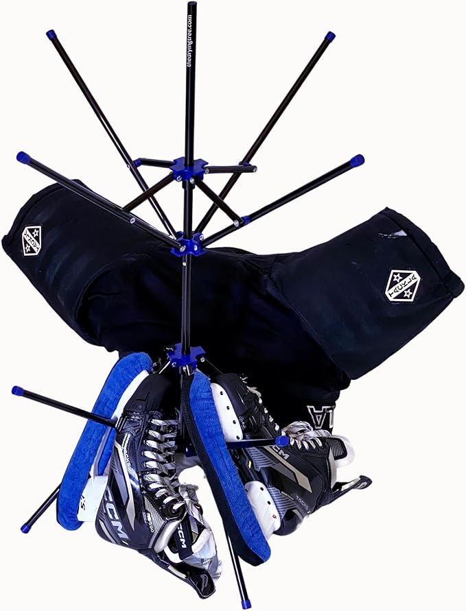 Hockey Gear Drying Rack - Heavy Duty Aluminum Collapsible Portable Sports Gear Drying Rack - Tree - Hockey Equipment Drying - Hockey Gifts