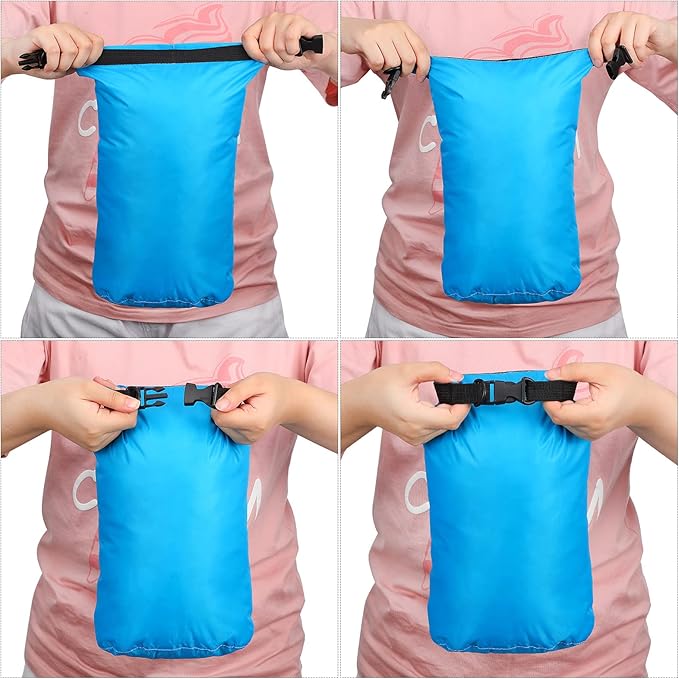 Shappy 6 Pcs Waterproof Dry Bag Set 6 Size Lightweight Sack and Long Adjustable Shoulder Strap 20/15/10/8/5/3l Outdoor Keep Gear Stuff Sack for Backpacking Boating Hiking Camping