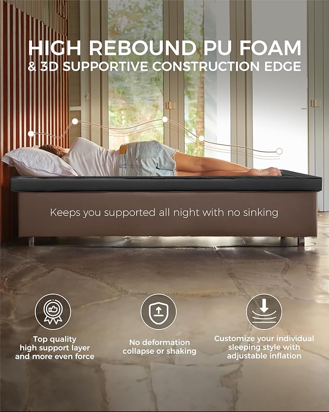 KingCamp Self Inflating Sleeping Pad for Camping Ultra Thick Double Single Foam Mattress High R Value Camping Air Pad Mat, Multi Colors & Sizes