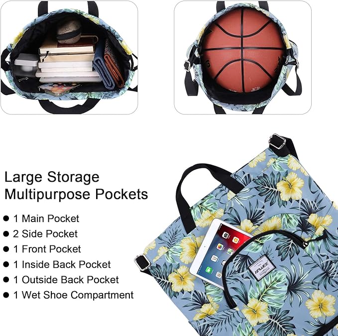 Dry Wet Drawstring Backpack with Shoe Compartment for Women Adjustable Gym Bag