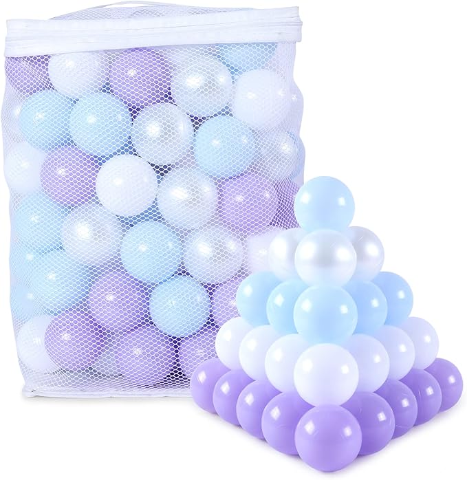 Ball Pit Balls Plastic Balls for Ball Pit Phathalate Free BPA Free Plastic Balls 100pcs 2.2" Set for Toddlers for Play Tent Tunnel
