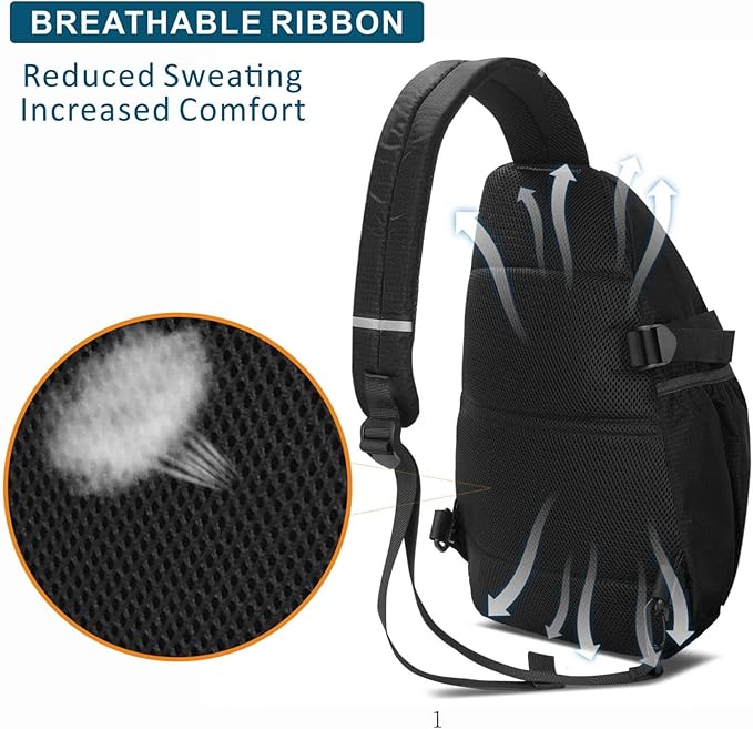 TITECOUGO Sling Bag Crossbody Shoulder Outdoor Travel Hiking Backpack for Women & Men