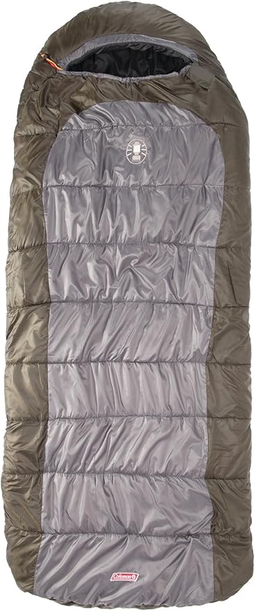 Coleman Big Basin 15°F Big & Tall Sleeping Bag, Cold Weather Sleeping Bag with Snag-Free Zipper & Better Heat Retention, Machine Washable