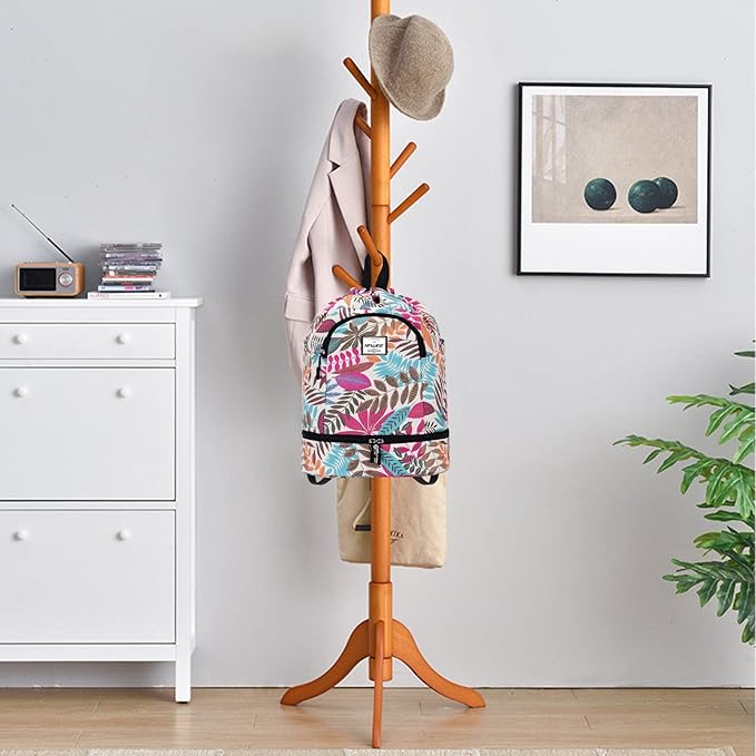 Dry Wet Drawstring Backpack with Shoe Compartment for Women Adjustable Gym Bag