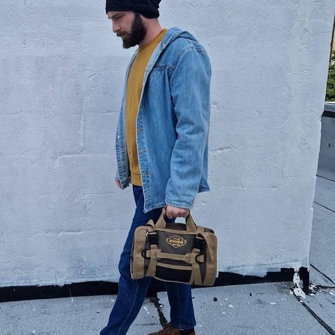 The Ryker Roll Up Tool Bag Organizer - Personalized Customized Name Gifts for Him/Men/Dad Gifts Roll Up Small Tool Bag Organizer Tools Bags gift for Mechanic, Electrician, Plumber or Hobbyist