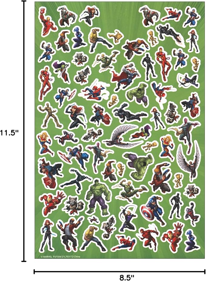 Avengers Coloring Book Set Bundle with Avengers Stickers and Superhero Door Hanger (Avengers Classic)