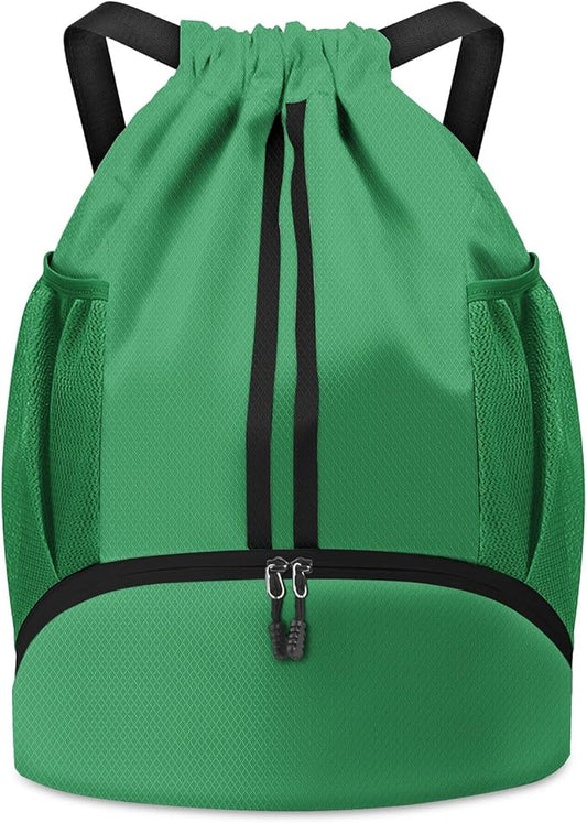 BROTOU Soccer Bags, Football Backpack, Volleyball Bag, Drawstring Soccer Backpack with Ball and Shoe Compartment