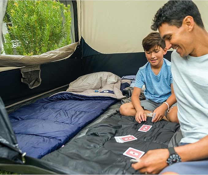 Coleman Brazos 20/30°F Adult Cool-Weather Sleeping Bag with No-Snag Zipper & Stuff Sack, Machine Washable