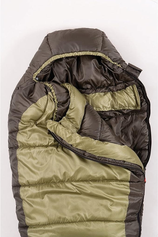 Coleman North Rim 0°F Big & Tall Sleeping Bag, Cold-Weather Mummy Sleep Sack with No-Snag Zipper & Adjustable Hood for Warmth & Ventilation