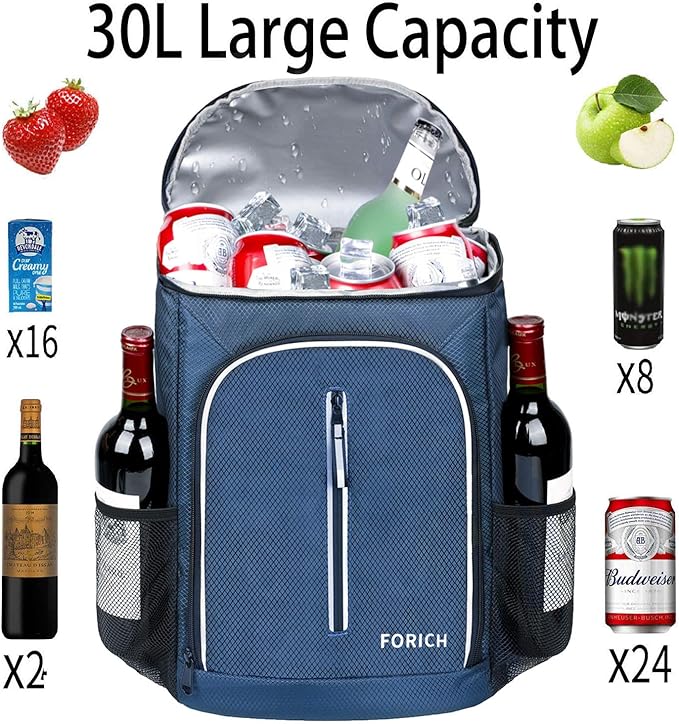 FORICH Soft Cooler Backpack Insulated Waterproof Backpack Cooler Bag Leak Proof Portable Small Cooler Backpacks to Work Lunch Travel Beach Camping Hiking Picnic Fishing Beer for Men Women