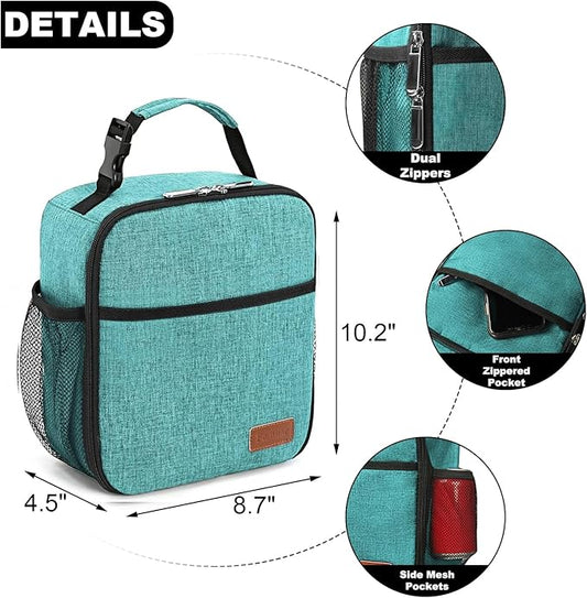 Femuar Lunch Box for Men Women Adults, Small Lunchbox for Work Picnic - Reusable Lunch bag Portable Lunch tote, Light Blue