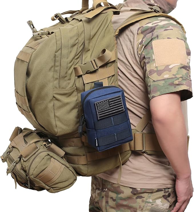 2 Pack Molle Pouches - Tactical Compact Water-Resistant EDC Pouch