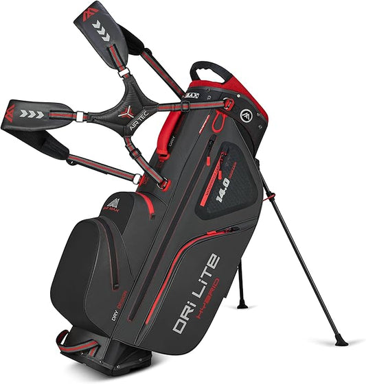 BIG MAX Dri Lite Hybrid Golf Bag | Water-repellent | Lightweight | Waterproof Value Pocket | 14-Way-Divider | Cooler Pocket | Leg Lock System | Umbrella Holder | Towel Holder | Stand Bag and Carry Bag