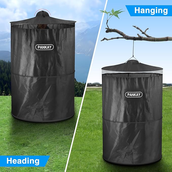 PANKAY Pop Up Privacy Tent, Portable Outdoor Camping Bathroom Toilet Tent, Collapsible Shelter for Camping & Emergency – Lightweight & Sturdy, Easy Set Up, Foldable - with Carry Bag