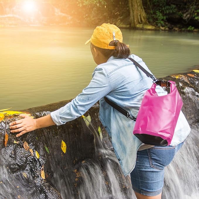 Aduro Waterproof Phone Bag Floating Lightweight Waterproof Bag - Ideal Dry Bags for Kayaking, Rafting, Boating, Swimming, Camping, Hiking, Beach, Fishing, and Backpacking - 2L / 5L / 10L / 20L