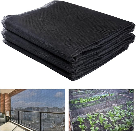 Stronger Garden Mesh Netting - 10 x 20 ft PPT Nano Bird Net Barrier, Mosquito Netting Screen for Outdoor Plants Vegetables Patios Balconies Terraces, Shading Rate 33% (Black)