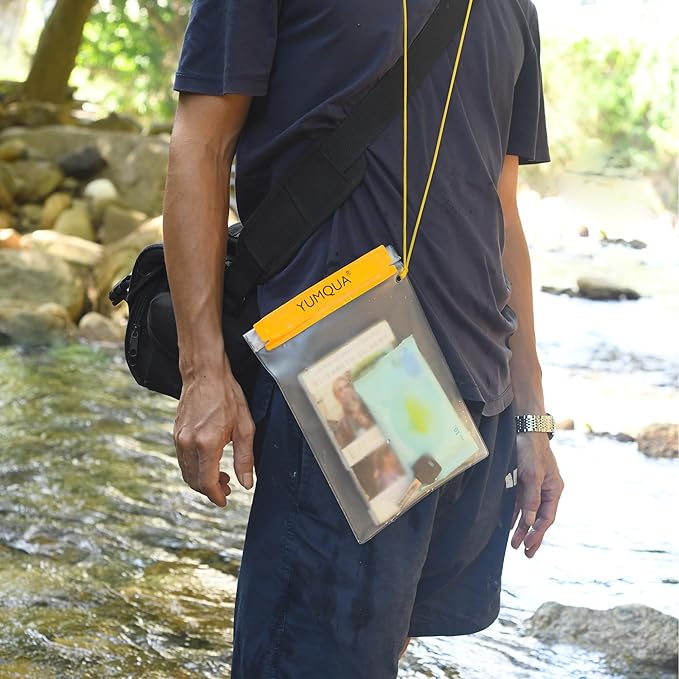 Clear Waterproof Bags, Water Tight Cases Pouch Dry Bags for Camera Mobile Phone Maps Pouch Kayak Military Boating Document Holder