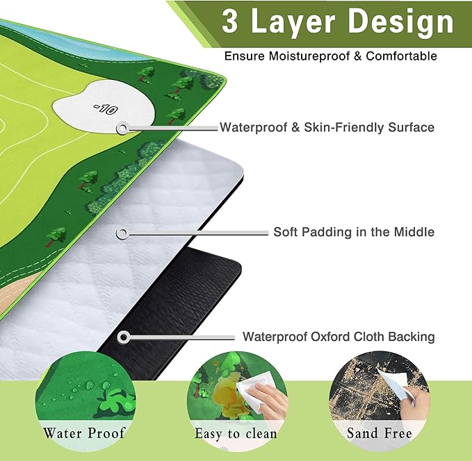 Extra Large Picnic Blankets Waterproof Foldable (80"x 80") Boho Beach Blanket Waterproof Sandproof,3-Layer Thicking Mat Outdoor Packable Camping Blanket