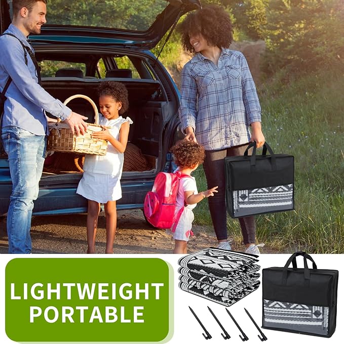 Outdoor Rug 8x10 ft Waterproof, Reversible Outdoor Plastic Straw Rug for Patios Clearance, Outdoor Area Rug Carpet RV Mat for Camping Backyard Deck Porch