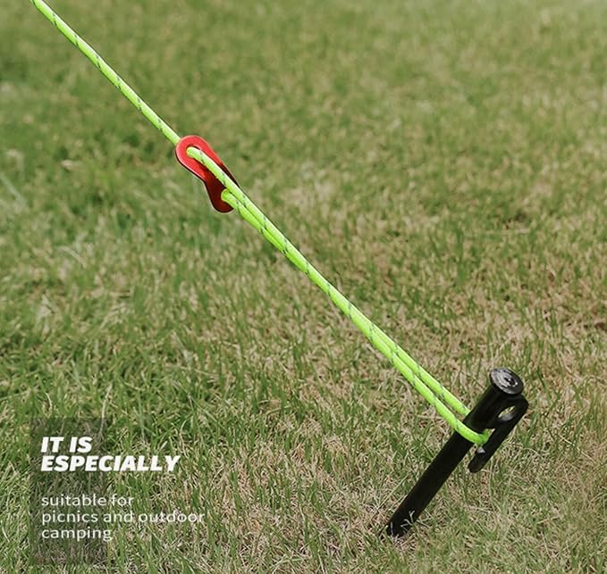 Double Eye Buckle Reflective Umbrella Cord - High Tensile Strength, Portable, and Wear-Resistant (4 Pack)