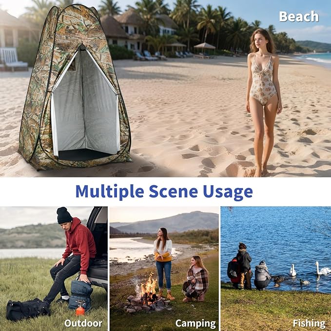 Pop Up Privacy Shower Tent, Outdoor Portable Changing Tent Camping for Camping Beach Toilet Shower Bathroom Changing Room Sun Shelter with Window with Carry Bag