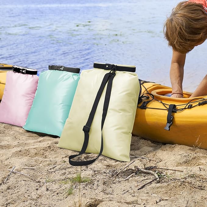 Shappy 6 Pcs Waterproof Dry Bag Set 6 Sizes Lightweight Sacks and Long Adjustable Shoulder Strap Outdoor Water Proof Keep Gear Dry Bag Stuff Sacks for Backpacking, Boating, Hiking, Camping (Macaron)