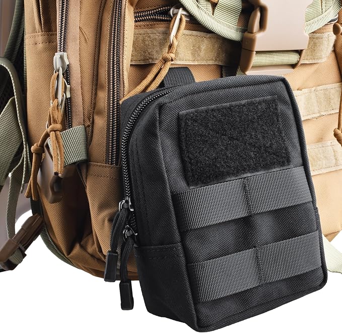Azarxis Molle Pouches, Tactical Compact EDC Small Utility Pouch Waist Bags Sundries Storage Admin Organize Gear Gadget for Military Backpack