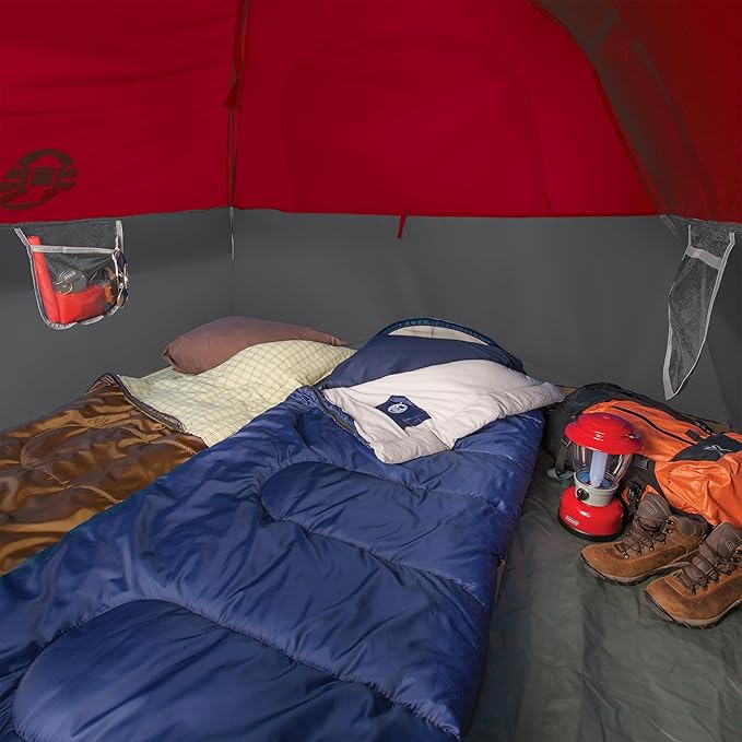 Coleman Brazos 20/30°F Adult Cool-Weather Sleeping Bag with No-Snag Zipper & Stuff Sack, Machine Washable