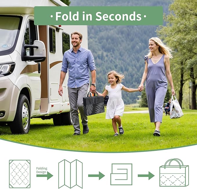 Outdoor Rug 9' x 12' for Patio Waterproof Clearance, Reversible Indoor Outdoor Plastic Straw Camping Rug Carpet, RV Mat, Large Area Rug for Deck, Backyard, Balcony, Porch, Beach, Black and Grey