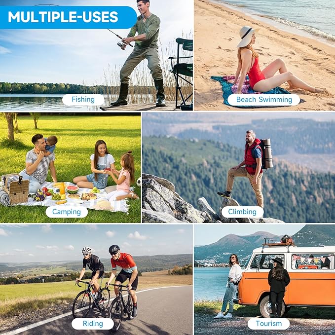 Solar Portable Shower Bag, 5 Gal/20L Solar Heating Outdoor Camping Shower Bag with On-Off Switchable Shower Head&Removable Hose Suitable for Camping, Hiking, Travel, Beach Swimming