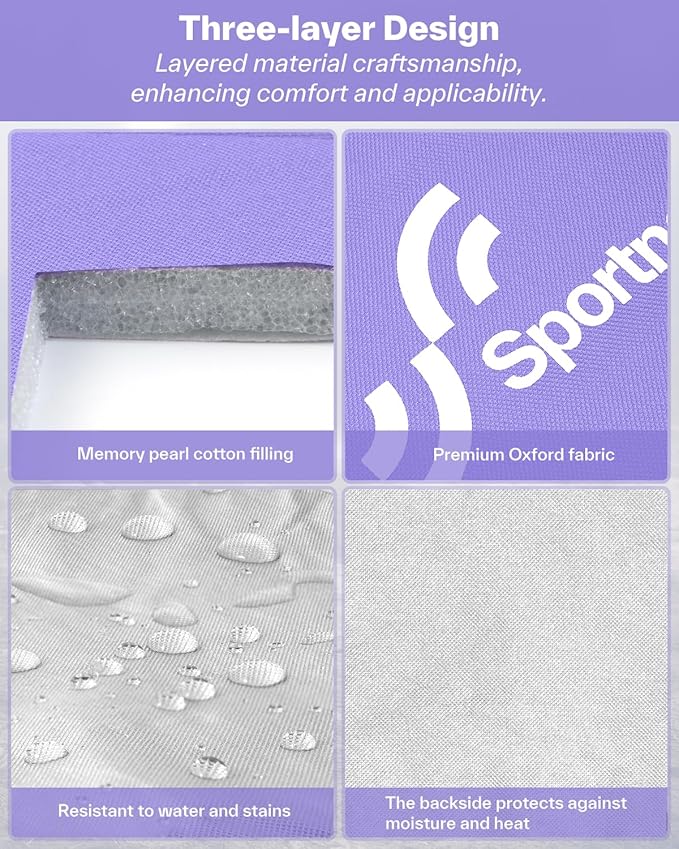 Sportneer Sitting Pad, Sit Pads for Backpacking Portable Camping Sit Pad Waterproof Folding Pad Stadium Seat Pad for for Camping Picnics Hiking