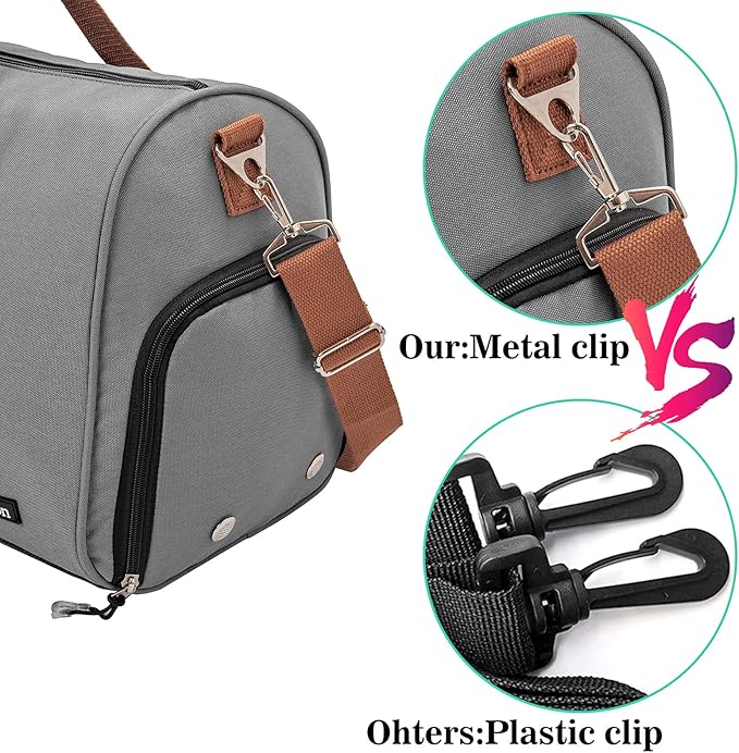 Kuston Sports Gym Bag with Shoe Compartment&Wet Pocket,Travel Duffel bag,Weekend Bag,Workout Bag Suitable for Men and Women