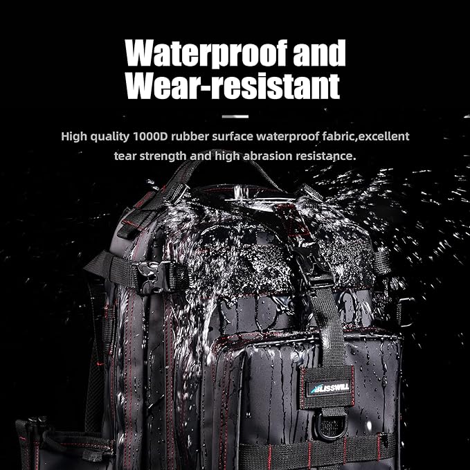 BLISSWILL Fishing Backpack - Waterproof with Rod Holder, Ideal Fishing Gear and Gifts for Men