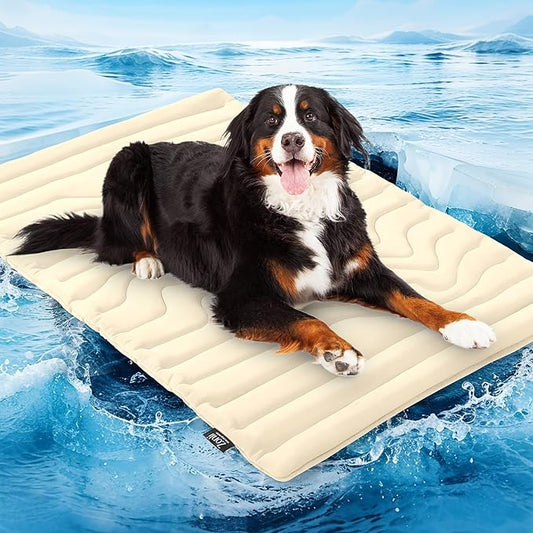 ZonLi Dog Cooling Mat, 59" x 40"Extra Large, Reversible Cooling Pad for Dogs & Cats (Cool & Warm), Durable & Machine Washable, Pet Mat for Crate, Kennel, Bed, Sofa, Glacier Pink