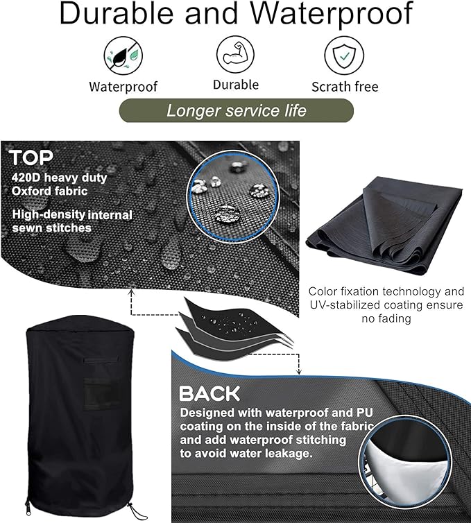 Falezern Freestanding Punching Bag Protective Cover, Adjustable Thickened Heavy Duty, Waterproof for Outdoor Boxing