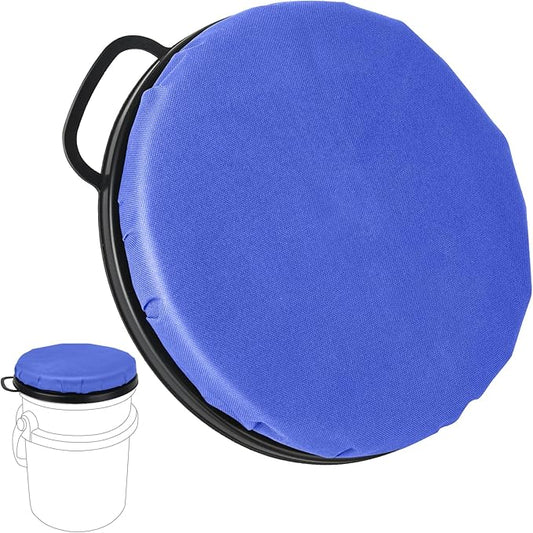 5 Gallon Bucket Seat for Yeti Bucket Only, Swivel Bucket Lid with Padded Top for Cozy Sitting, Bucket Seat Cushion for Outdoor Fishing,Hunting,Gardening,Camping,Car Washing, Baseball Training