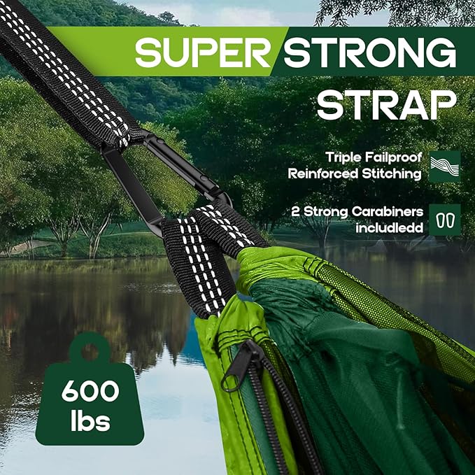 Camping Hammock Mosquito Net,Double & Single Portable Hammocks Hammocks with 2 Tree Straps,Hammock Tent for Travel Camping,Camping Accessories for Indoor Outdoor Hiking Backpacking Backyard Beach
