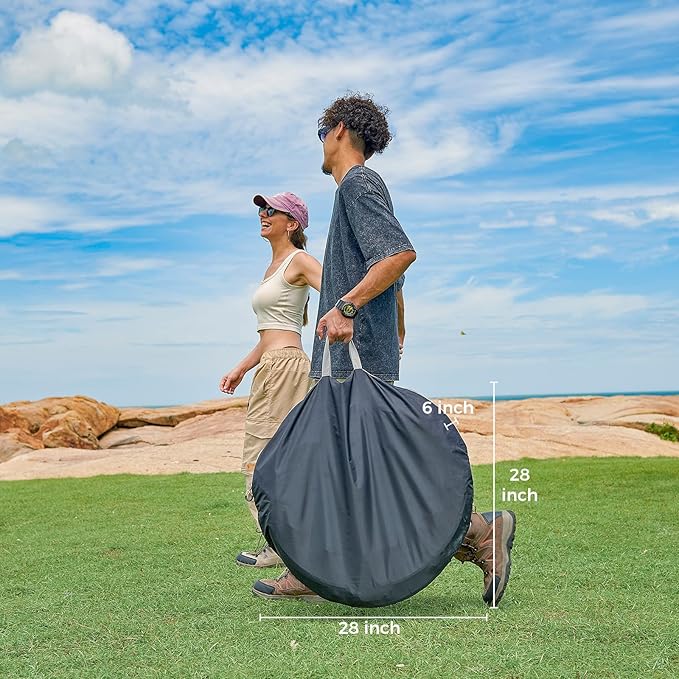 KingCamp Pop Up Screen Tent, Camping Tent for 4-6 Person 10' x 10' Portable Screen House Room with Detachable Sunshade for Camping, Garden & Backyard